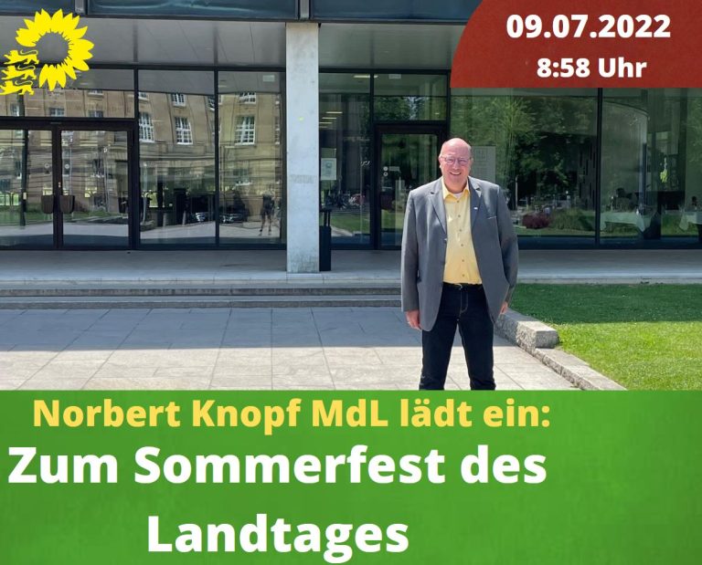 Einladung zum Landtagssommerfest 09.07.2022